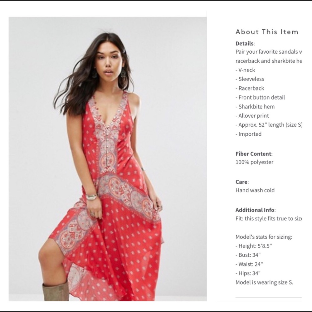 Free People Faithfully Yours Maxi dress sz S